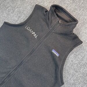 Patagonia Women's M Black Better Sweater Vest Fleece Logo Full Zip Outerwear